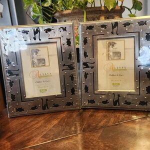 Alyssa "Womens Intuition" 3.5x5 Cat & Mouse Metal Frame Lot Of 2. New, Sealed.